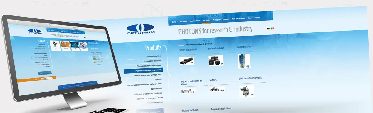 maquette Interface site Optoprim 2012