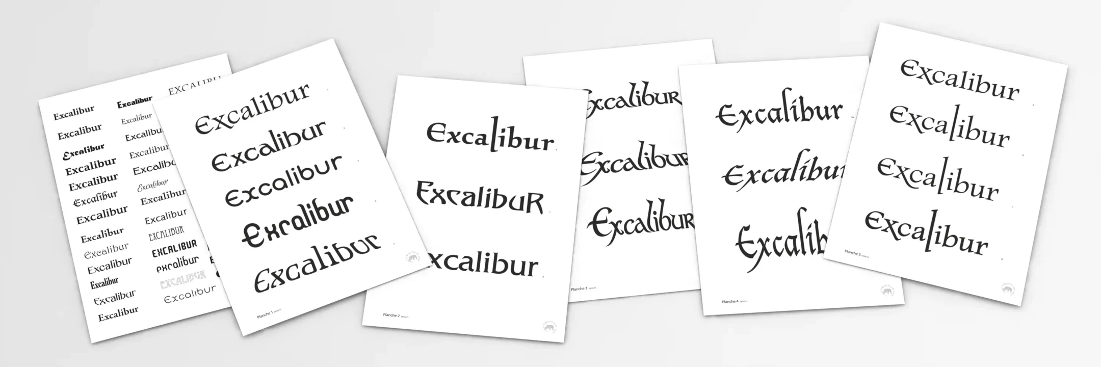 Projets logo Excalibur Harpes Camac