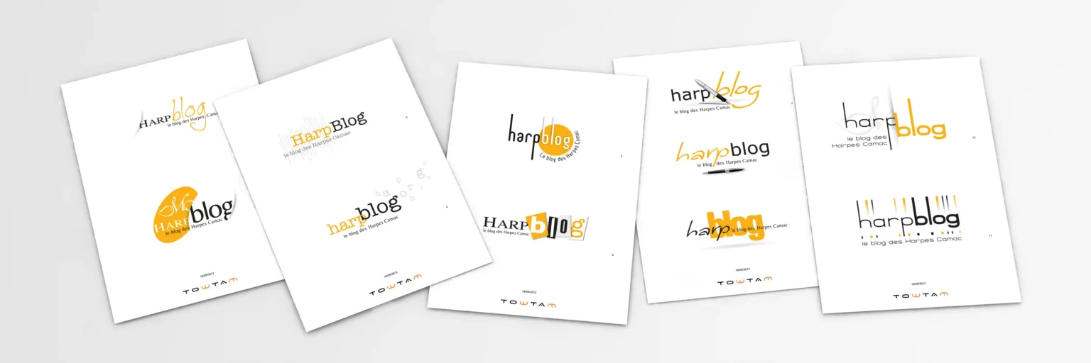 Planches projets logo Harpblog